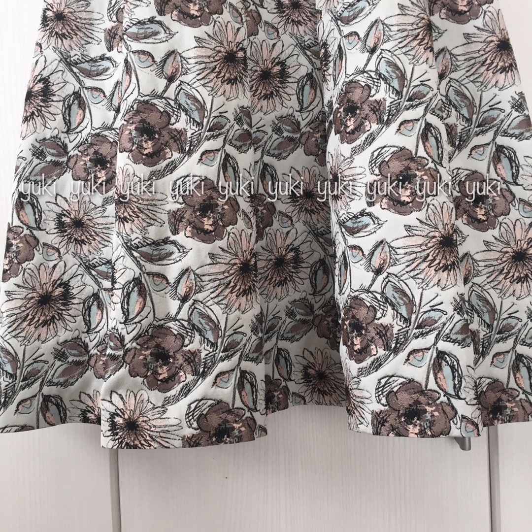 【新品タグ付き】ANAYI ドローイングフラワータックワンピース