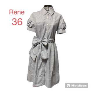 ルネ　René　38 半袖ワンピース　グレー　カメリア