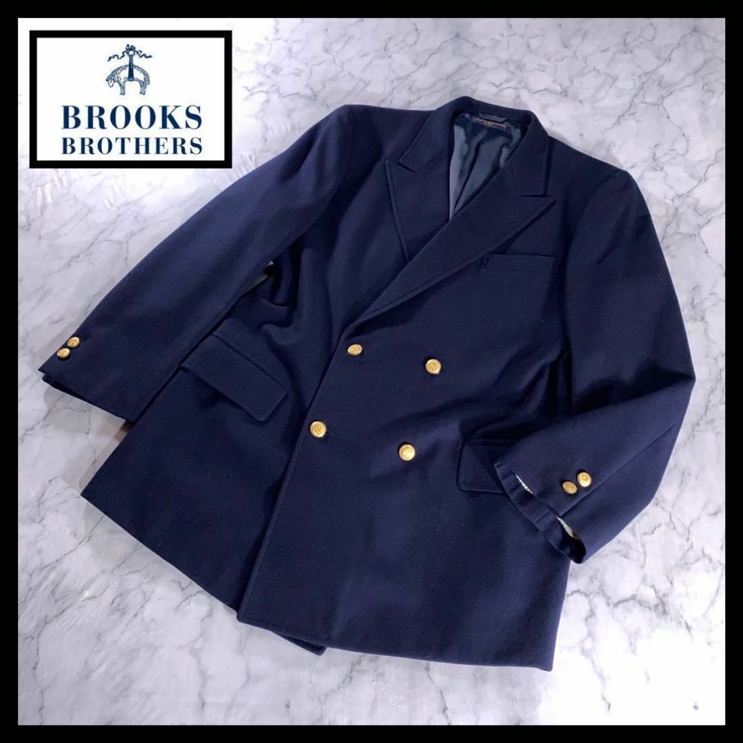 【美品】紺ブレ シングル 金ボタン BrooksBrothersテーラードジャケット