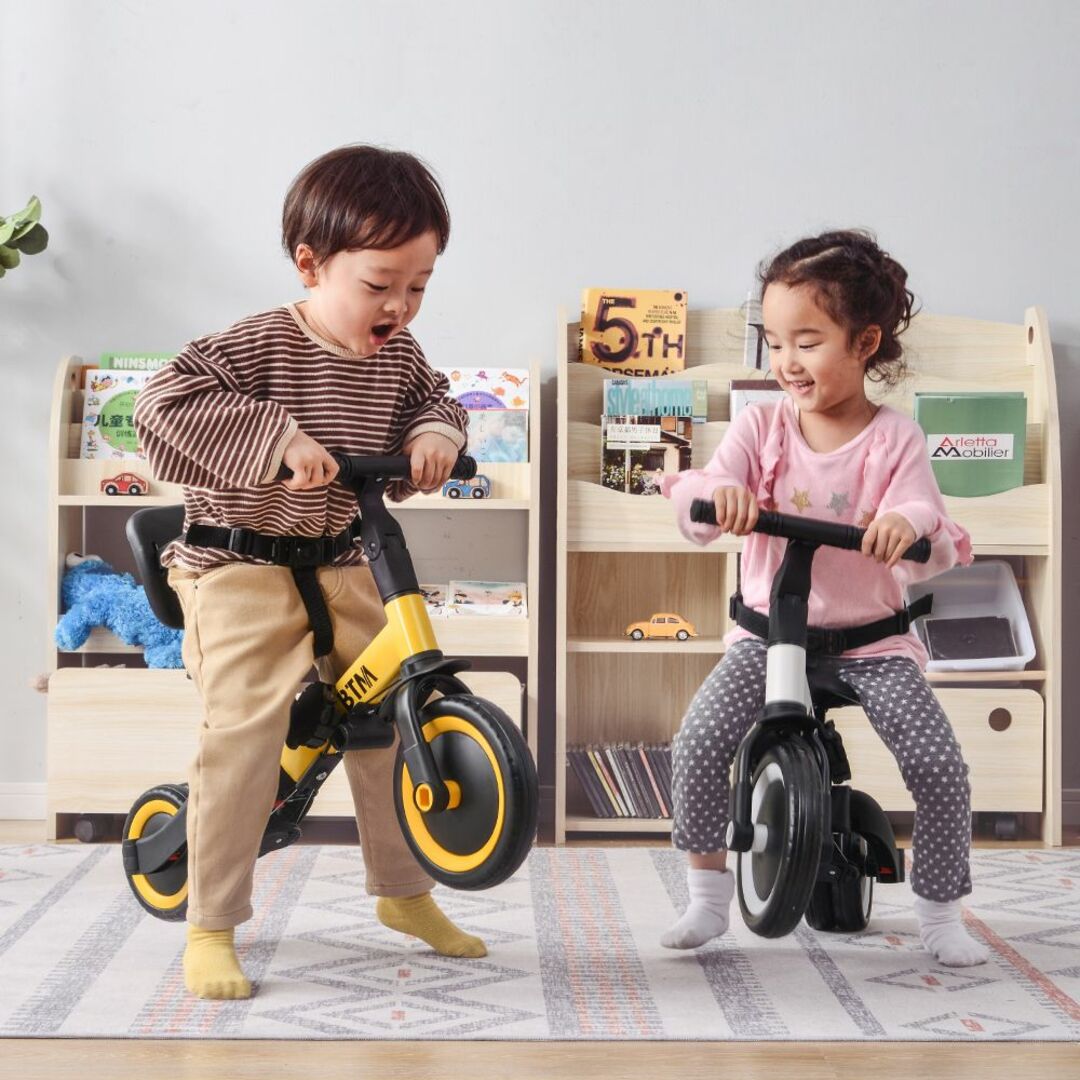 子供用三輪車 4in1 三輪車のりもの 押し棒付き 自転車 おもちゃ 乗用玩具 9