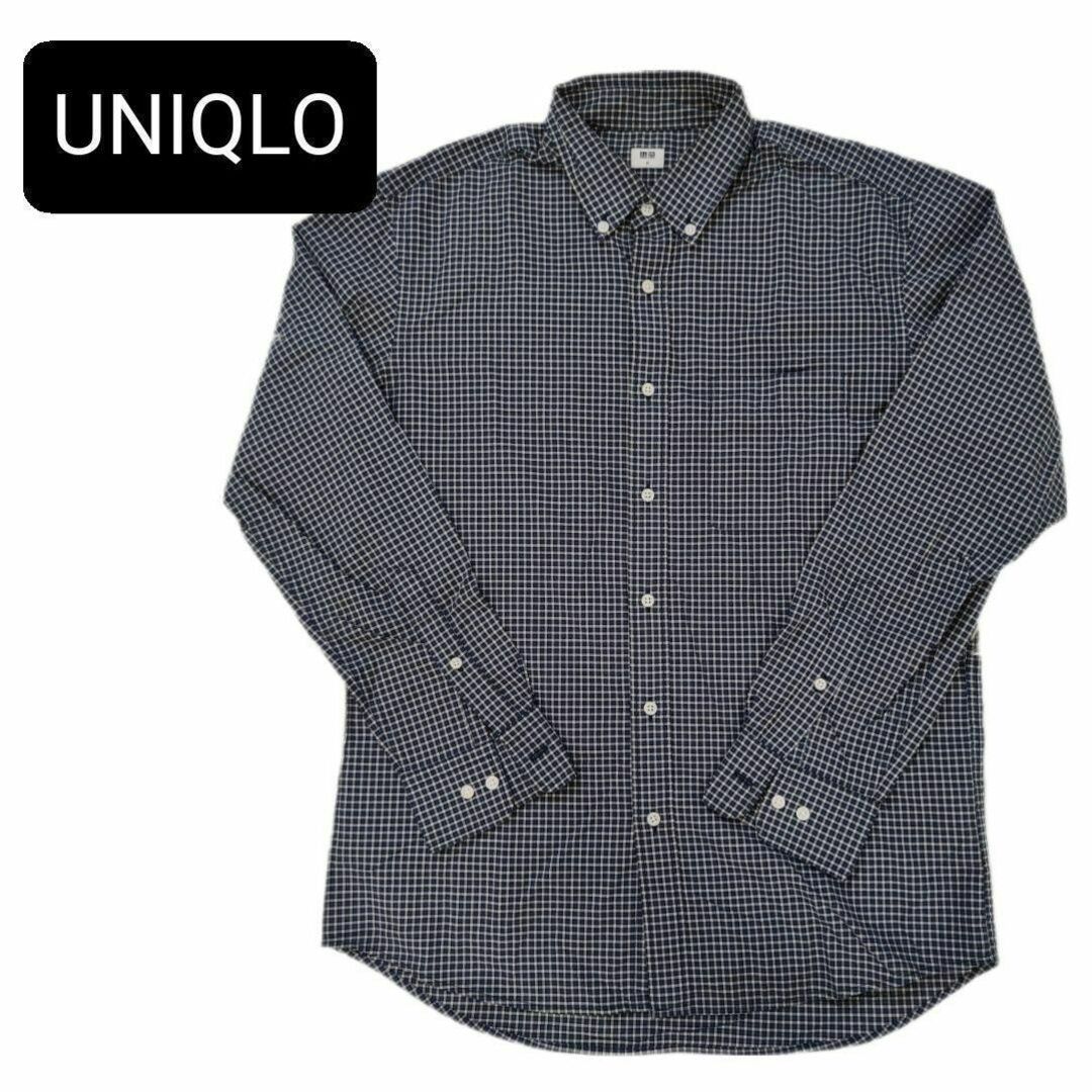 UNIQLO(ユニクロ)のUNIQLO【M】チェックシャツ　長袖　a303 メンズのトップス(シャツ)の商品写真