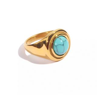 アダムエロぺ(Adam et Rope')の【Design turquoise ring】#045 18k(リング(指輪))