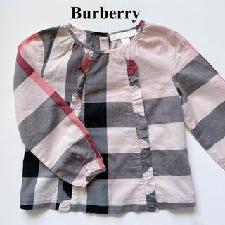 バーバリー(BURBERRY)のBurberry ブラウス　チェック　ピンク　92cm(ブラウス)