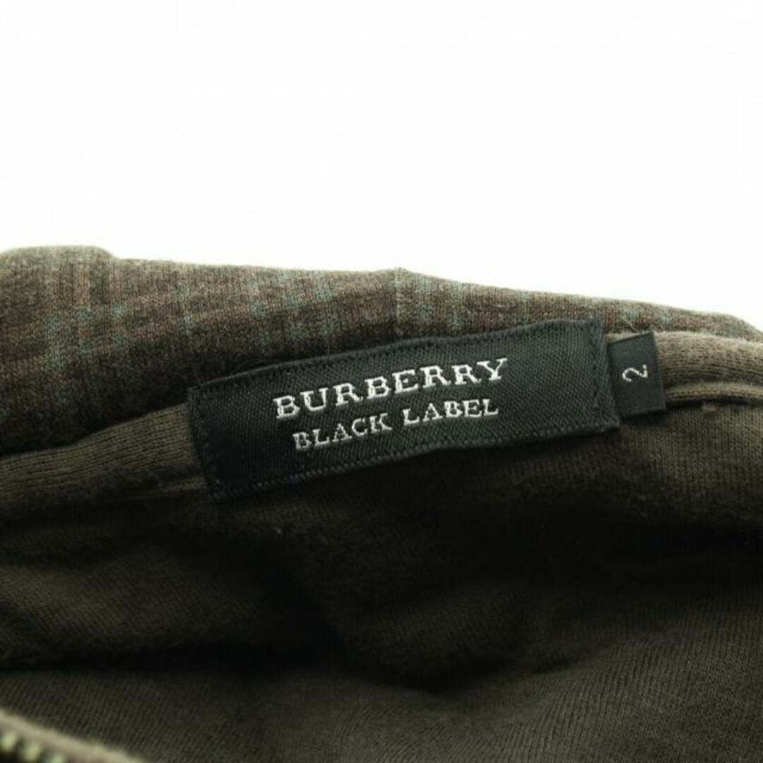 BURBERRY BLACK LABEL(バーバリーブラックレーベル)の ジップアップパーカー カーキグリーン キルティング メンズのトップス(パーカー)の商品写真