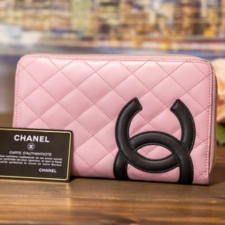 シャネル(CHANEL)の【超美品】シャネル カンボンライン 長財布 オーガナイザー ジッピー ピンク(財布)