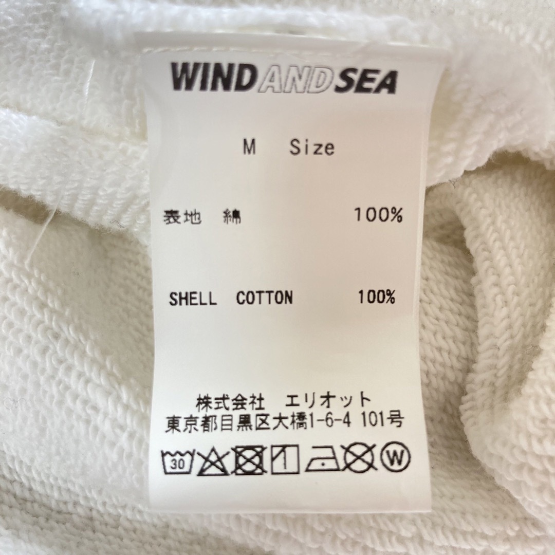 WIND AND SEA パーカー白　Mサイズ