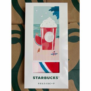 スターバックスコーヒー(Starbucks Coffee)のスターバックス　タオルスイカビーチ　スタバ(タオル/バス用品)