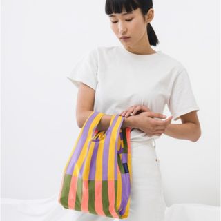 バグゥ(BAGGU)のBAGGU キルトストライプ ベビーサイズ(エコバッグ)