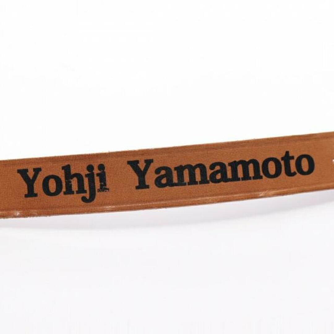 Yohji Yamamoto(ヨウジヤマモト)の ブレスレット ロゴ レザー ライトブラウン メンズのアクセサリー(ブレスレット)の商品写真