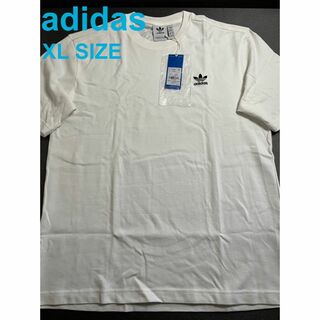 アディダス(adidas)の新品 XL アディダス オリジナルス ロゴ Tシャツ 白 ロゴ刺繍 GE0825(Tシャツ/カットソー(半袖/袖なし))