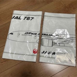 ジャル(ニホンコウクウ)(JAL(日本航空))の【新品・未使用・２枚セット】JAL スポーツタオル 787(ノベルティグッズ)