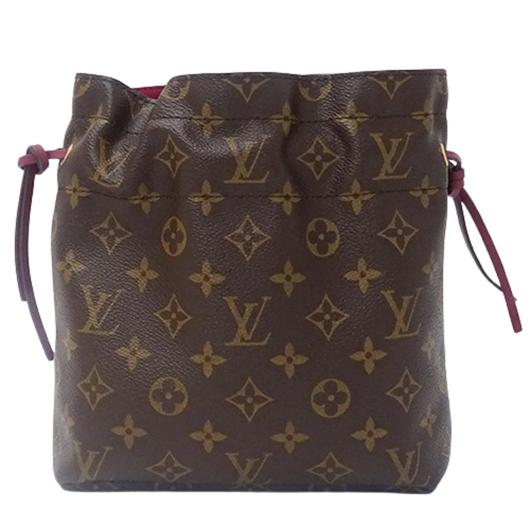 ルイ ヴィトン LOUIS VUITTON ポーチ モノグラム レディース ブランド 小物入れ 巾着 ミニバッグ ポッシュ ノエ フューシャ M43445 ブラウン おしゃれ 大人