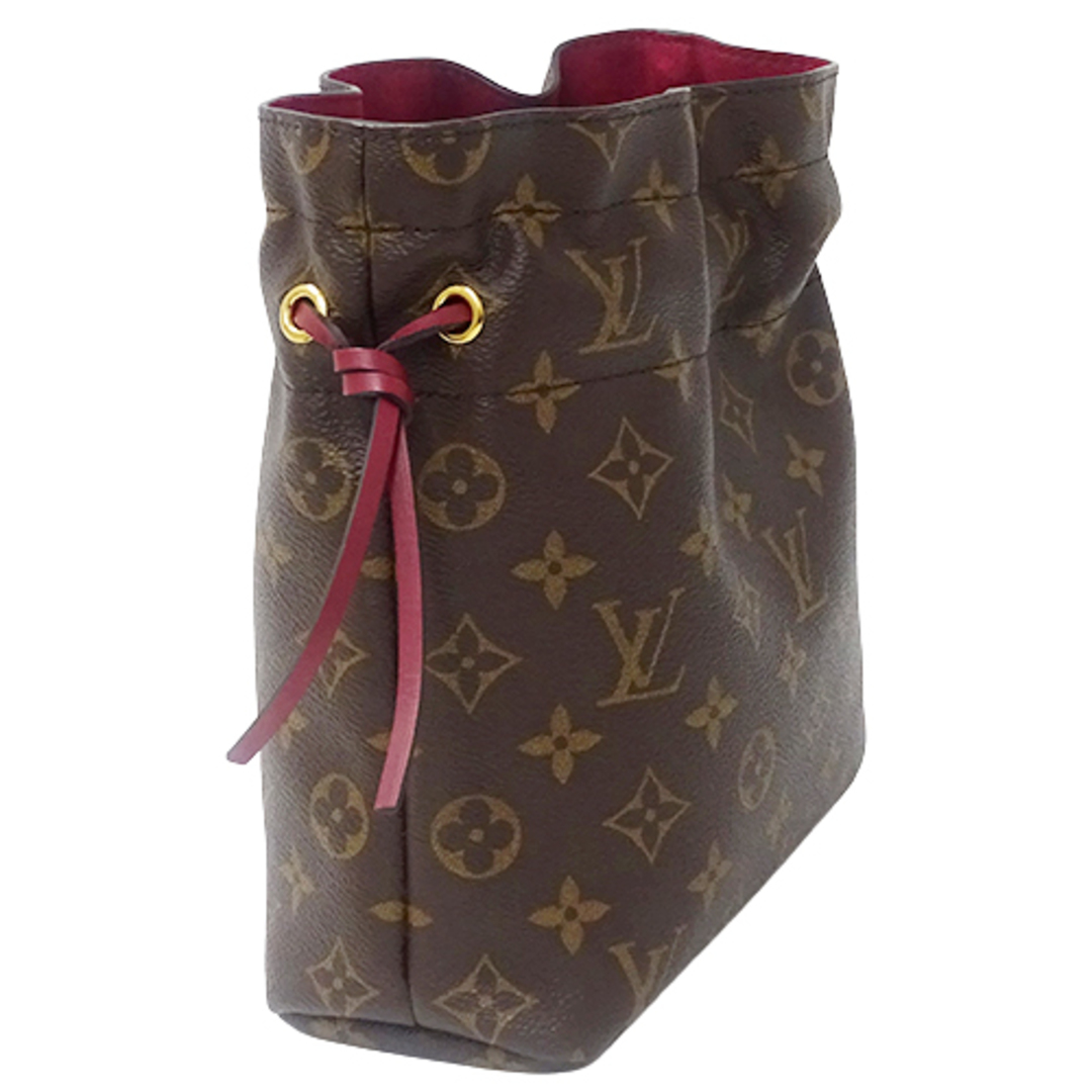 ルイ ヴィトン LOUIS VUITTON ポーチ モノグラム レディース ブランド 小物入れ 巾着 ミニバッグ ポッシュ ノエ フューシャ M43445 ブラウン おしゃれ 大人