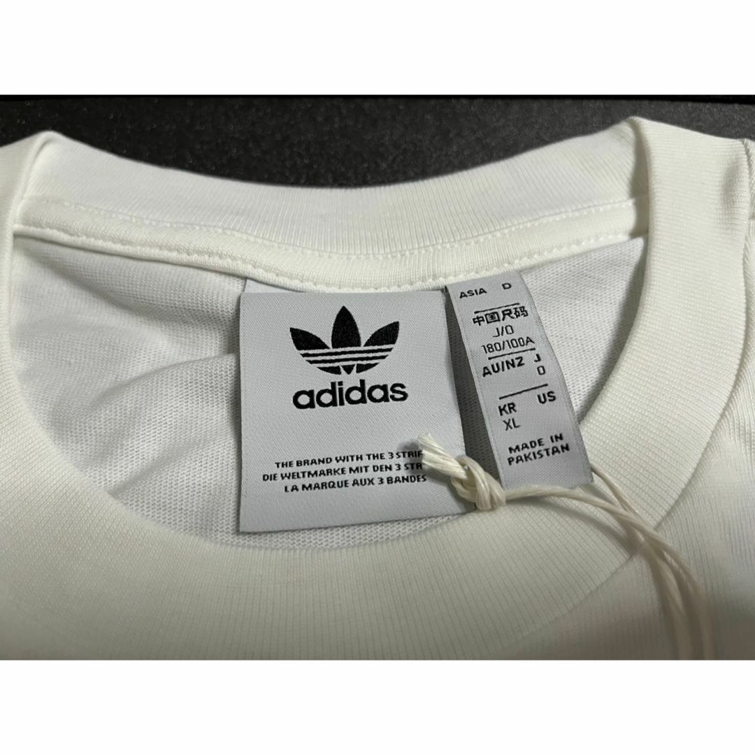 adidas(アディダス)の新品2XL アディダス オリジナルス ロゴ Tシャツ 白 ロゴ刺繍 GE0825 メンズのトップス(Tシャツ/カットソー(半袖/袖なし))の商品写真