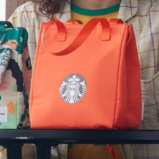 BEAMS✖️STARBUCKS コラボ　オレンジ　保冷バッグS