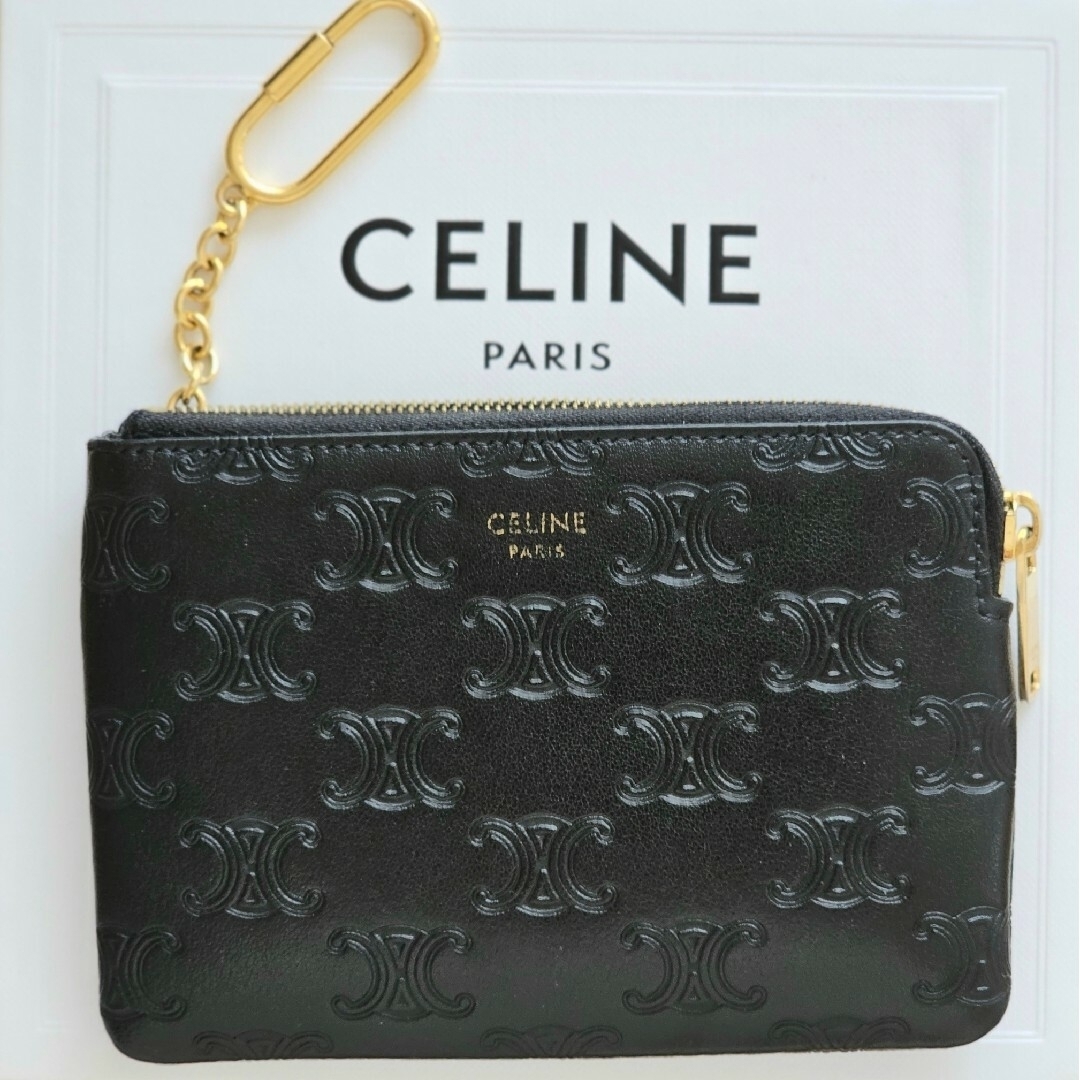 CELINE セリーヌ トリオンフ フック付き コイン & カードポーチ 1