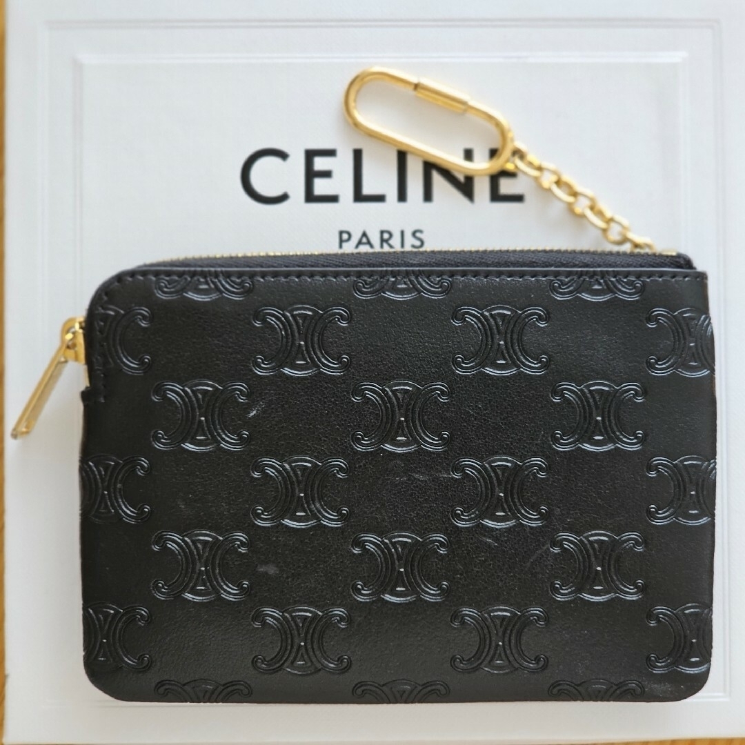 CELINE セリーヌ トリオンフ フック付き コイン & カードポーチ 2