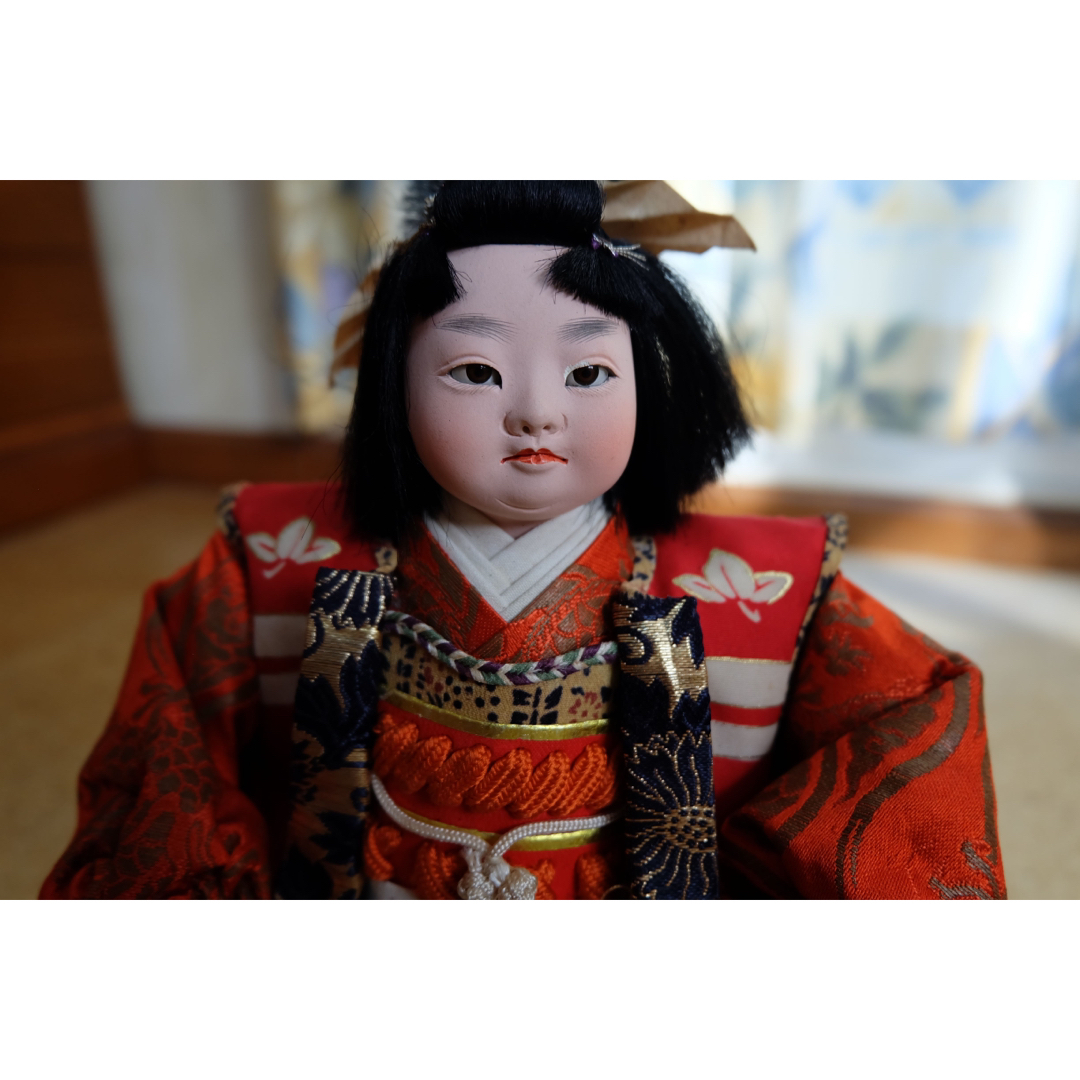 時代物 五月人形 京都人形師 桃太郎 江戸-明治 玉眼 日本人形 古美術 美術品