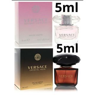 ヴェルサーチ(VERSACE)の5ml VERSACE CRYSTAL NOIR+BRIGHT CRYSTAL(香水(女性用))