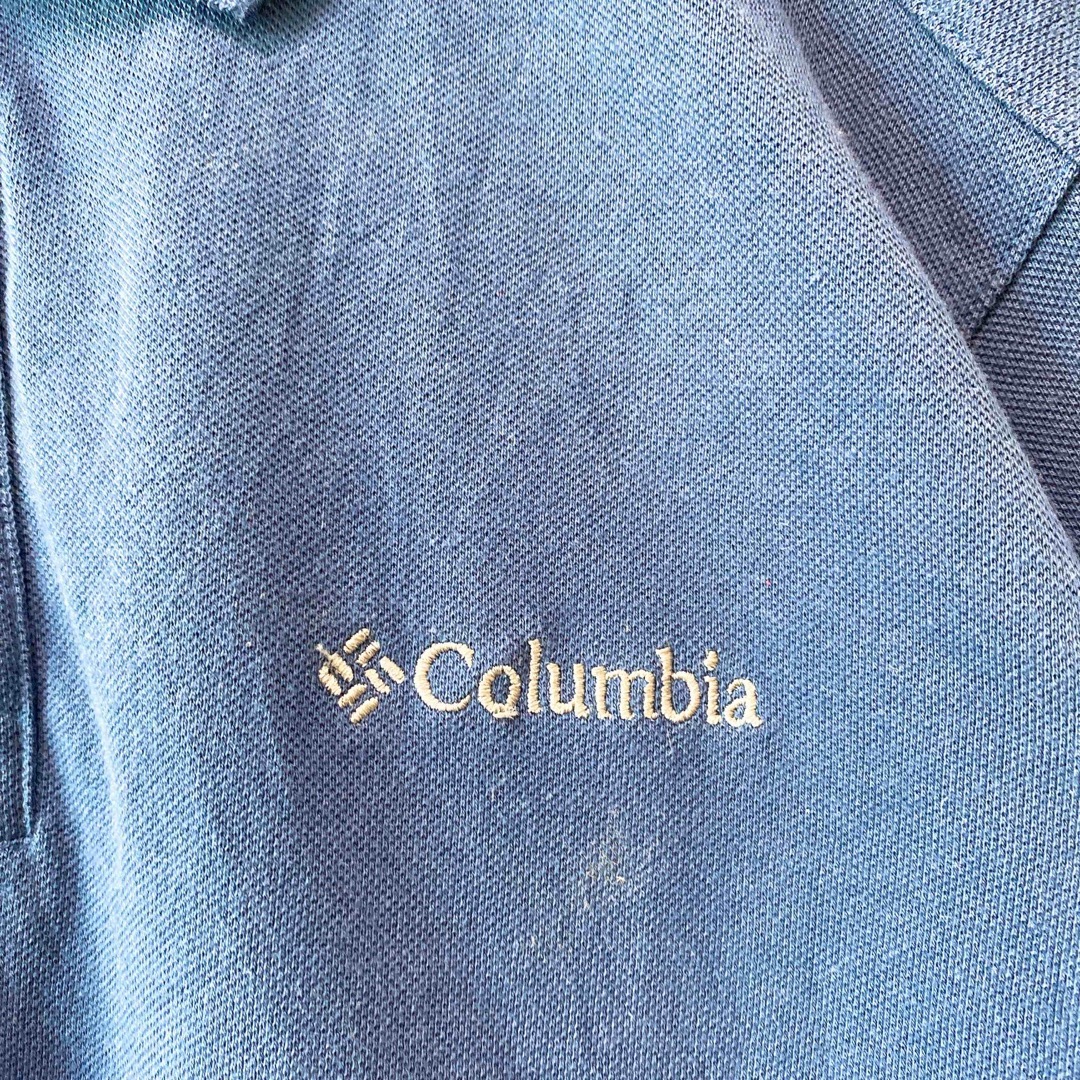 Columbia(コロンビア)のコロンビア　半袖ポロシャツ　ラガー　刺繍ロゴ　ネイビー　男女兼用　Mサイズ メンズのトップス(ポロシャツ)の商品写真