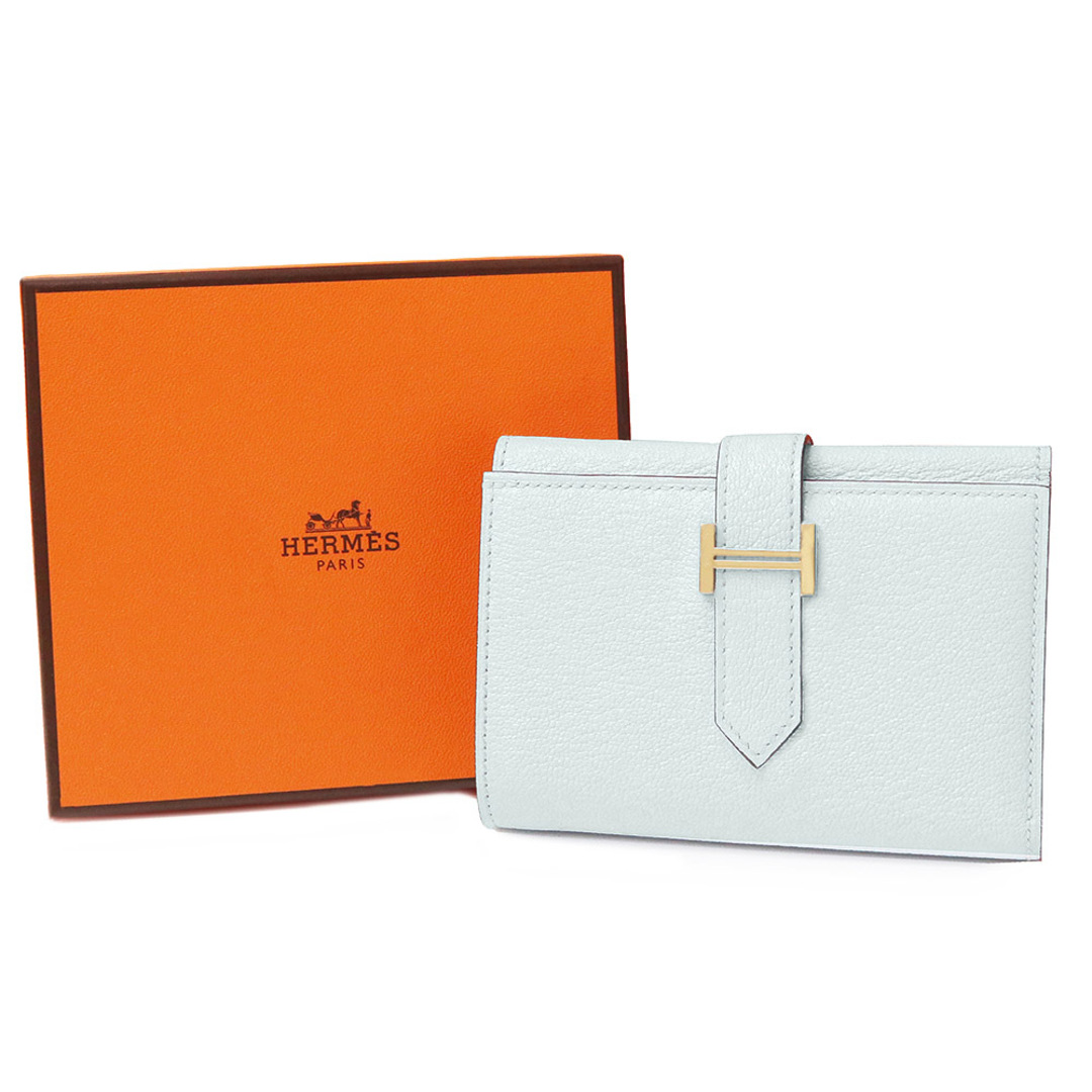 新品未使用品　エルメス　HERMES べアン　三つ折り　ウォレット