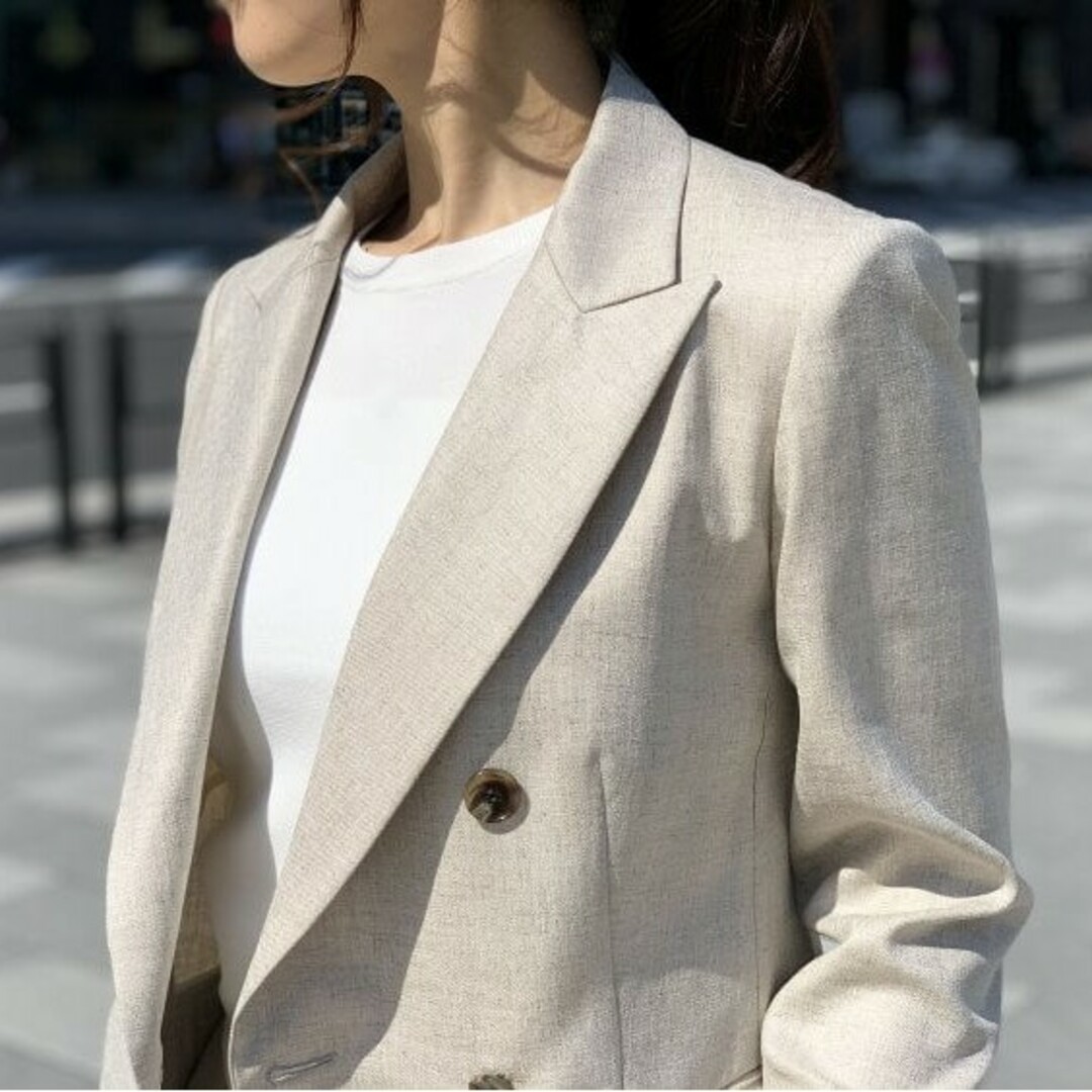 M-premier - 〘2020年発売〙M-PREMIER*リネンライクダブルジャケット