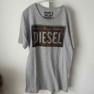 ディーゼル(DIESEL)のDIESEL メンズ ロゴT グレー Mサイズ(Tシャツ/カットソー(半袖/袖なし))