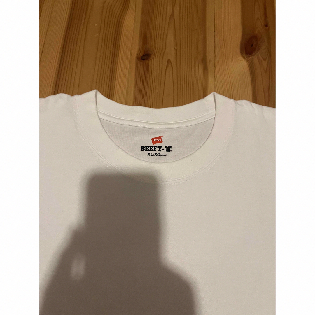 Hanes(ヘインズ)のヘインズ ビーフィー Tシャツ ホワイト サイズXL メンズのトップス(Tシャツ/カットソー(半袖/袖なし))の商品写真