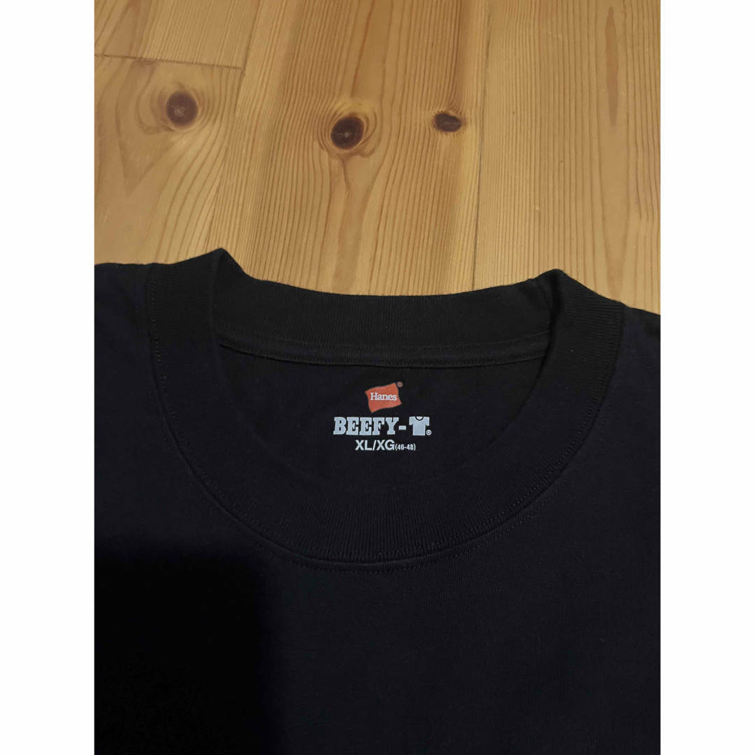 Hanes(ヘインズ)のヘインズ ビーフィー Tシャツ ブラック サイズXL メンズのトップス(Tシャツ/カットソー(半袖/袖なし))の商品写真