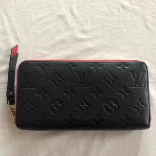 ルイヴィトン(LOUIS VUITTON)の極美品ヴィトンアンプラント長財布ラウンドファスナーレッドLouisVuitton(長財布)