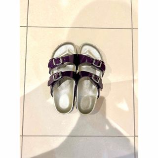 BIRKENSTOCKビルケンシュトック新古品シルバーラメパープルボワ37 レア