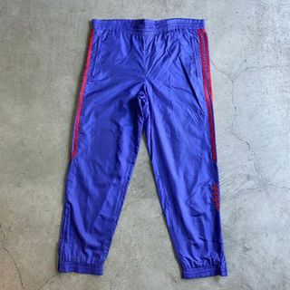 レア ⭐︎ adidas 紫 オレンジ 裾ジップ ラインパンツ 90s  M