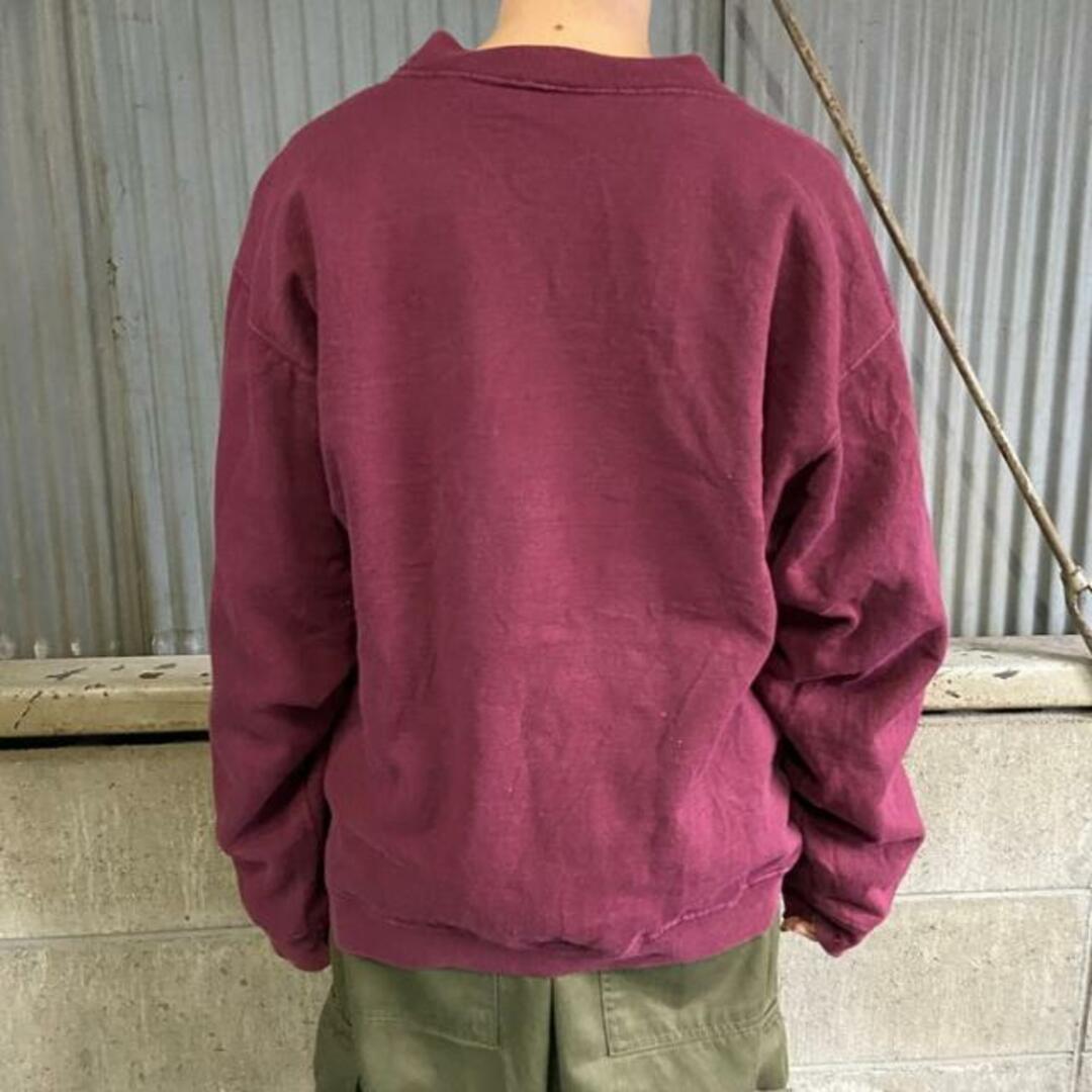 90年代 USA製 3段プリント THE COTTON EXCHANGE コットンエクスチェンジ MENLO-ATHERTTON BEARS  カレッジ チームロゴ プリント スウェットシャツ メンズM