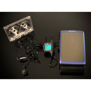 ソニー(SONY)のカセットウォークマン SONY WM-FX5ラジオ付　青「整備済み、完動超美品」(ポータブルプレーヤー)