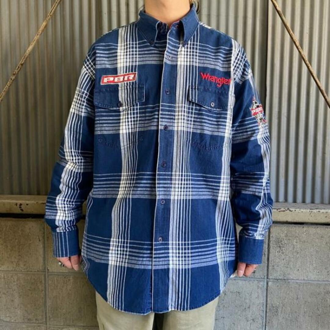 ★90s★Wrangler★ラングラー★長袖シャツ★ワークシャツ★切替