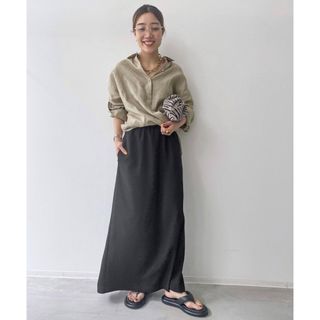 アパルトモンドゥーズィエムクラス(L'Appartement DEUXIEME CLASSE)のL'appartement Satin Gather Long Skirt 36(ロングスカート)