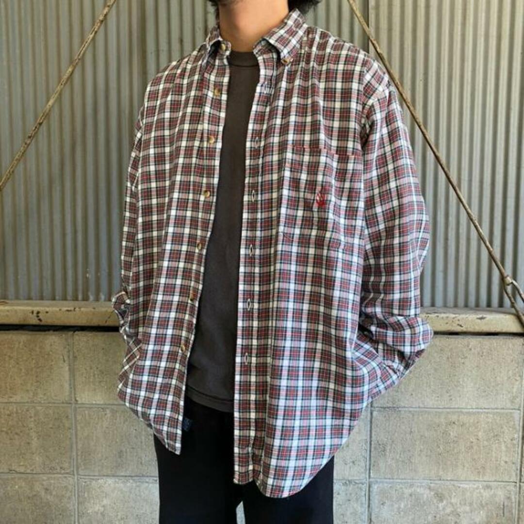 Nautica 長袖 チェックシャツ 90s USA  XL