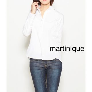 マルティニーク(martinique)のマルティニーク　パールボタン　スキッパーシャツ(シャツ/ブラウス(長袖/七分))