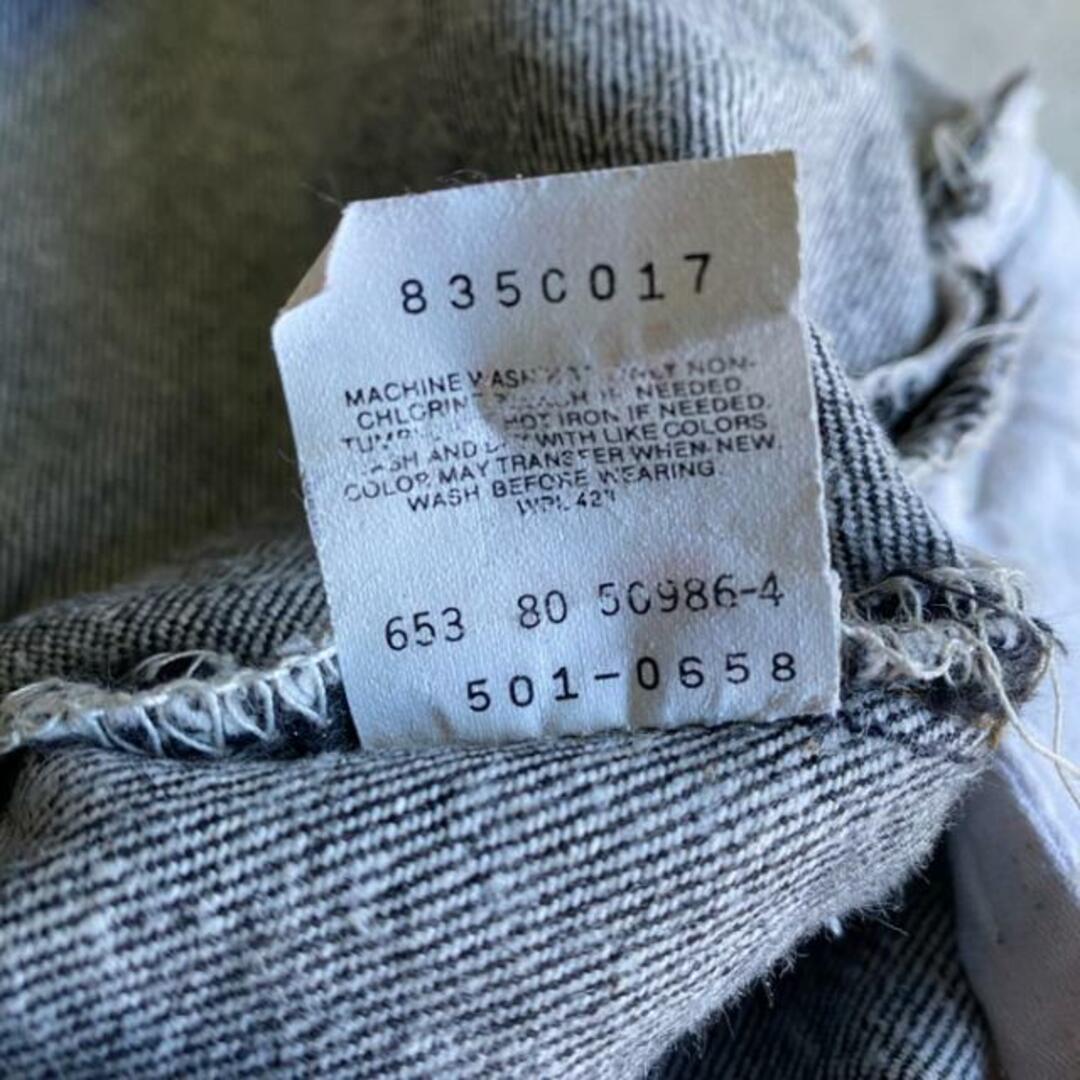 最初期 内股シングル 先染めブラック Levi's 501 0658 USA製