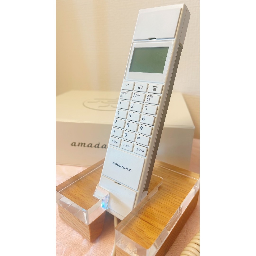 【amadana】 DU-119-W 電話機(ベーシックタイプ) ホワイト