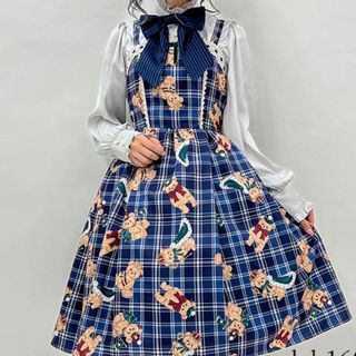 アクシーズファム(axes femme)のaxes femme kawaii ロイヤルベアーズ柄 ジャンスカ(ひざ丈ワンピース)