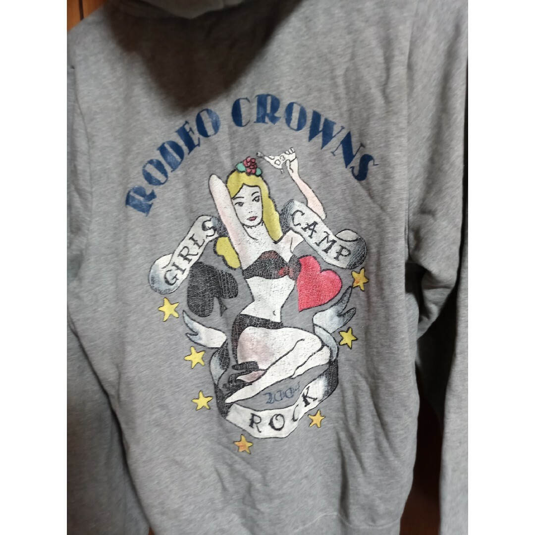 RODEO CROWNS(ロデオクラウンズ)のrodeo crowns army メンズ　レディース　パーカー　長袖　グレー レディースのトップス(パーカー)の商品写真