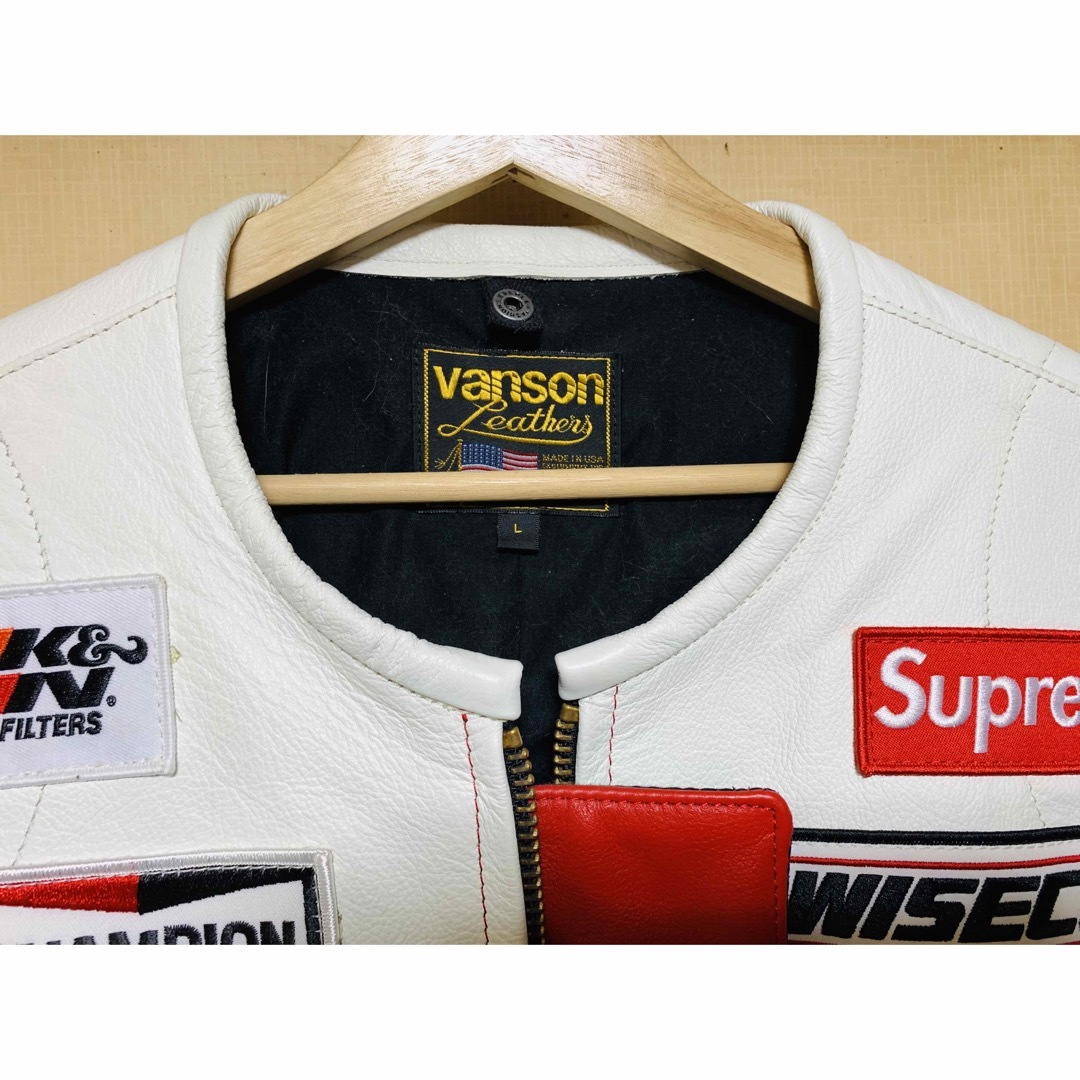 Supreme(シュプリーム)のSupreme Vanson Leather Star Jacket whit メンズのジャケット/アウター(レザージャケット)の商品写真