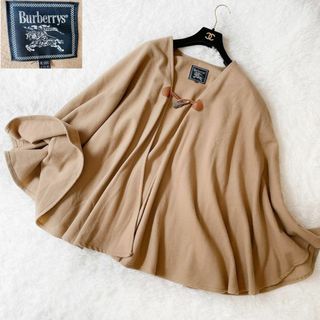 バーバリー(BURBERRY)の希少　burberrys バーバリー　ウール　ポンチョ　キャメル　ケープ(ポンチョ)