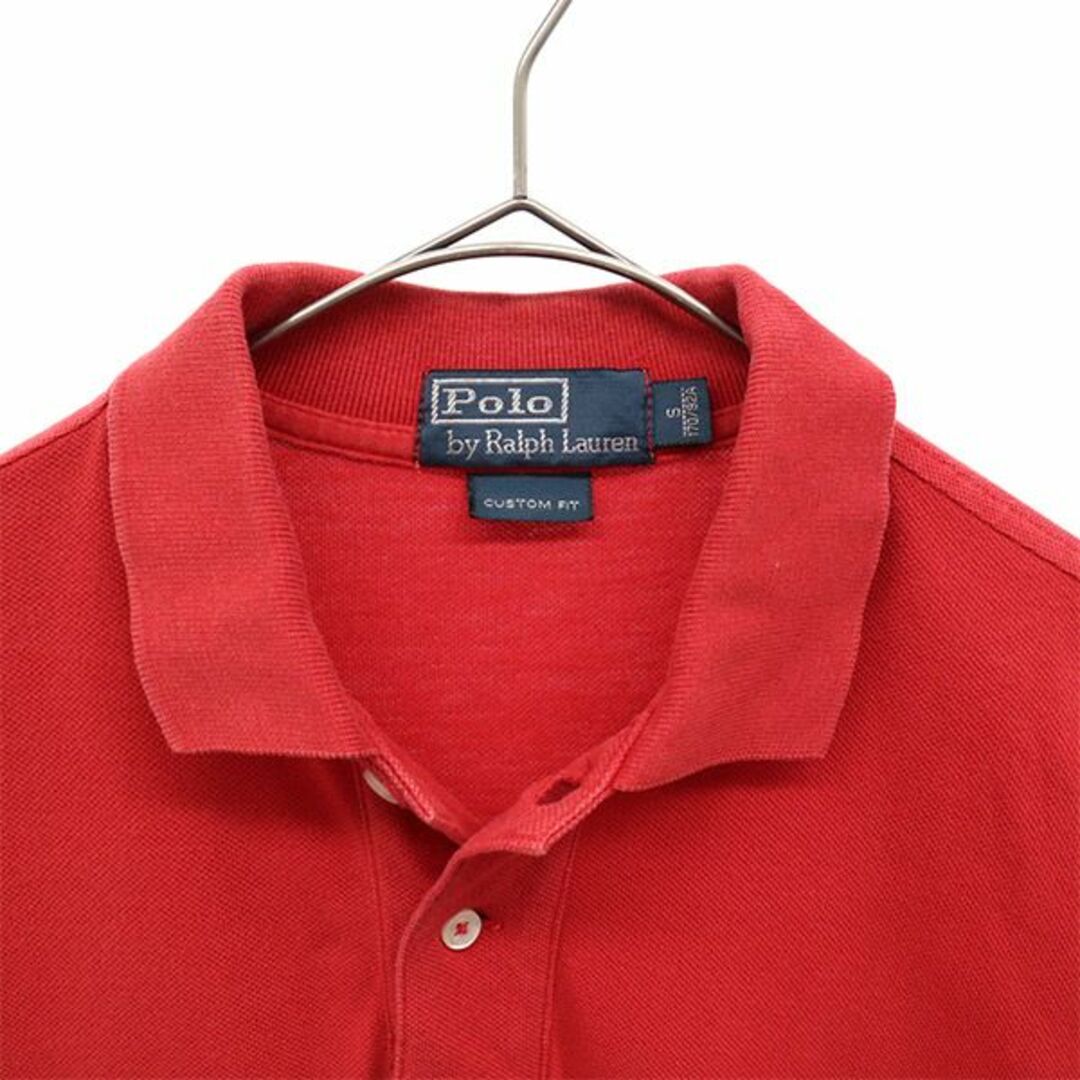 ポロバイラルフローレン ロゴ刺繍 半袖 ポロシャツ S レッド Polo by