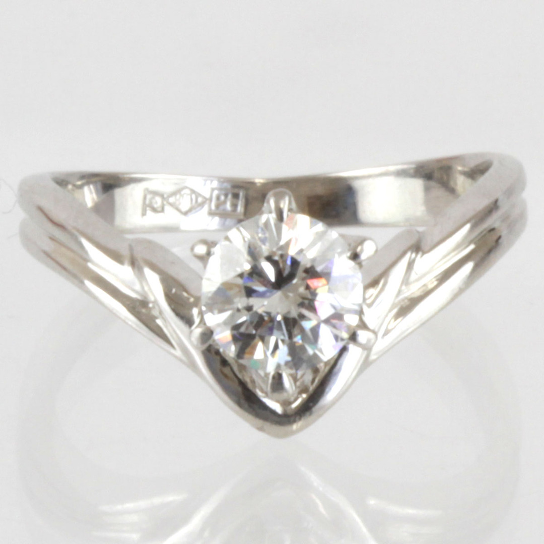 美品『USED』 Pt900 リング・指輪 ダイヤモンド 0.595ct 3.7g 7号【中古】