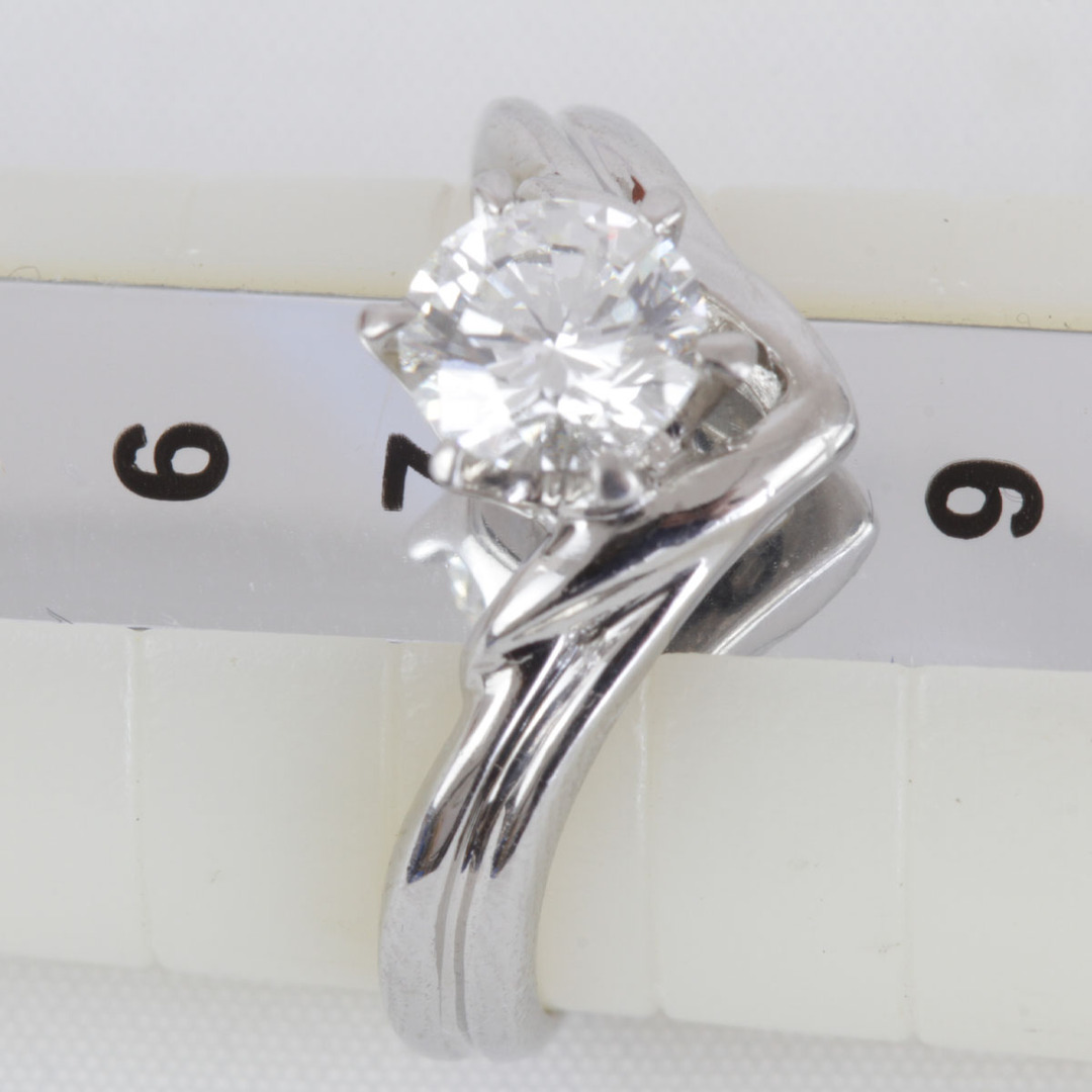 美品『USED』 Pt900 リング・指輪 ダイヤモンド 0.595ct 3.7g 7号【中古】 レディースのアクセサリー(リング(指輪))の商品写真