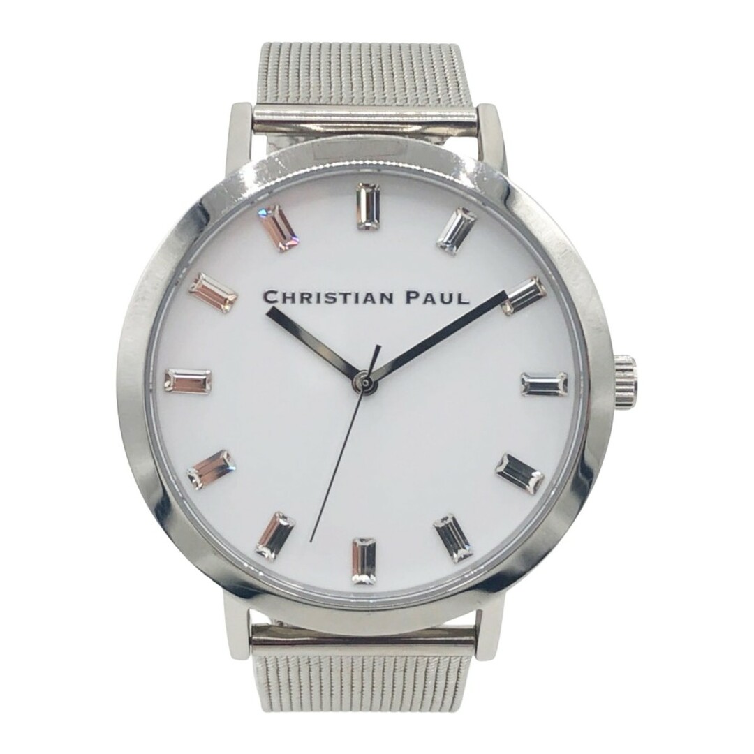 〇〇Christian Paul メンズ 腕時計 ラグゼコレクション S003BKSV シルバー x ホワイト