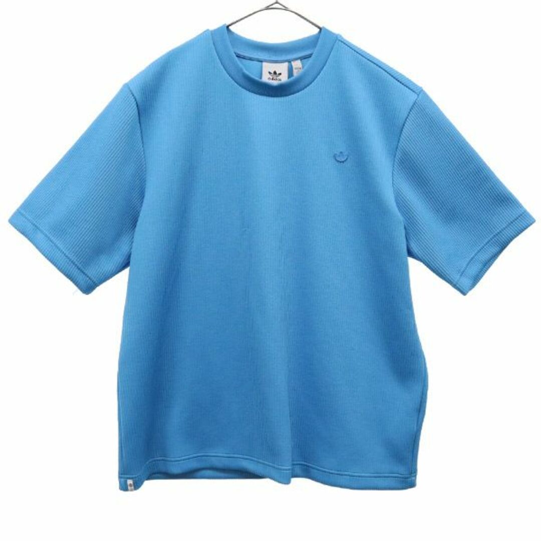 アディダス ロゴワッペン 半袖 Tシャツ M ブルー adidas メンズ 【中古】 【230815】 | フリマアプリ ラクマ
