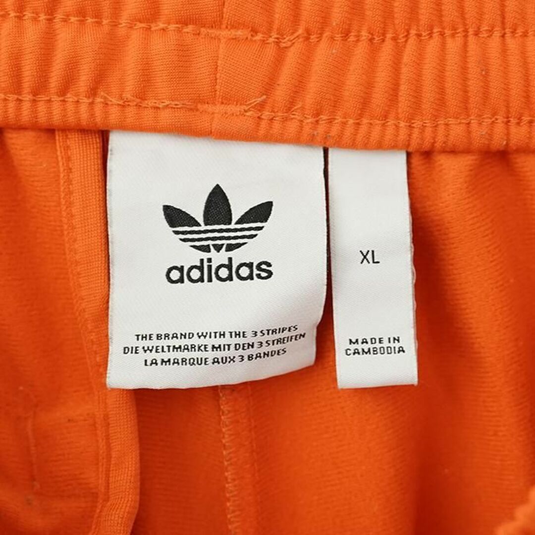adidas アディダス トラックパンツ トレフォイルロゴ刺繍 XL オレンジ